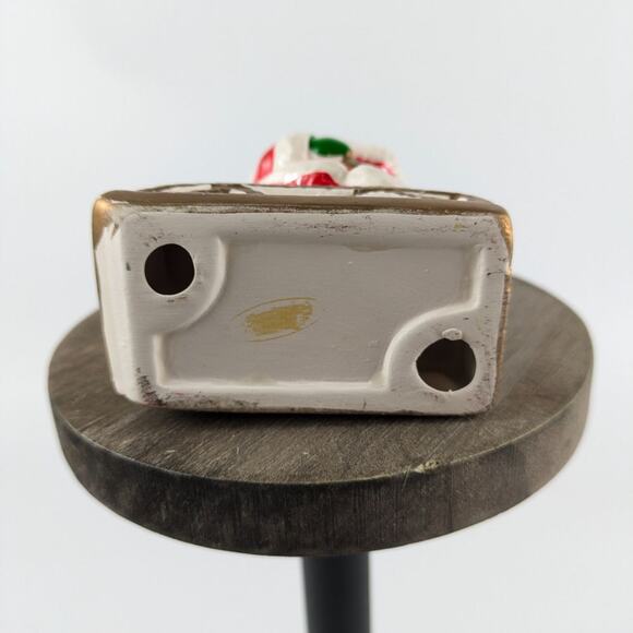 Vintage Santa Claus Christmas Ornaments Ceramic Taiwan Ski Sled Christmas Tree - Picture 7 of 16